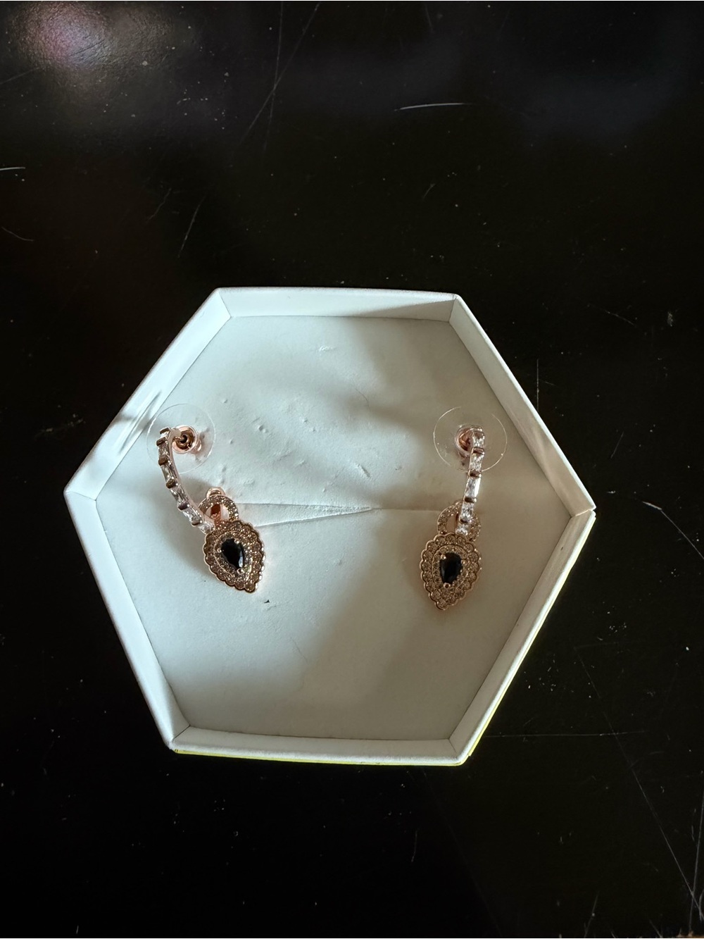 Black Onyx on Rose Gold: Removable Charm